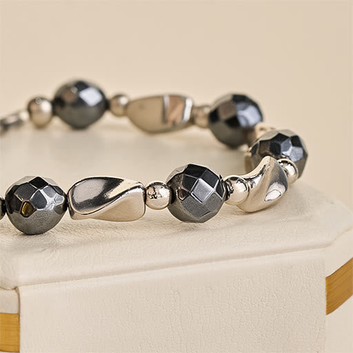 Buddha Stones Natural Hematite Titanium Steel Powerful Chain Bracelet - image 4