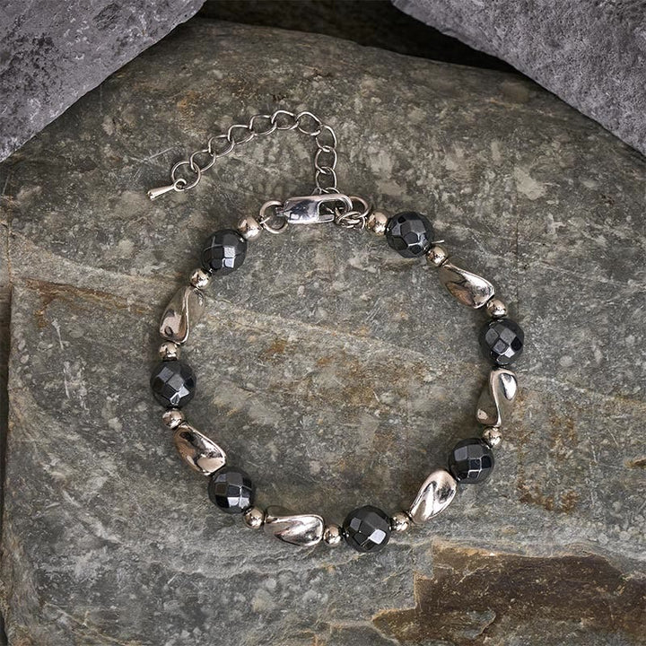 Buddha Stones Natural Hematite Titanium Steel Powerful Chain Bracelet - image 1