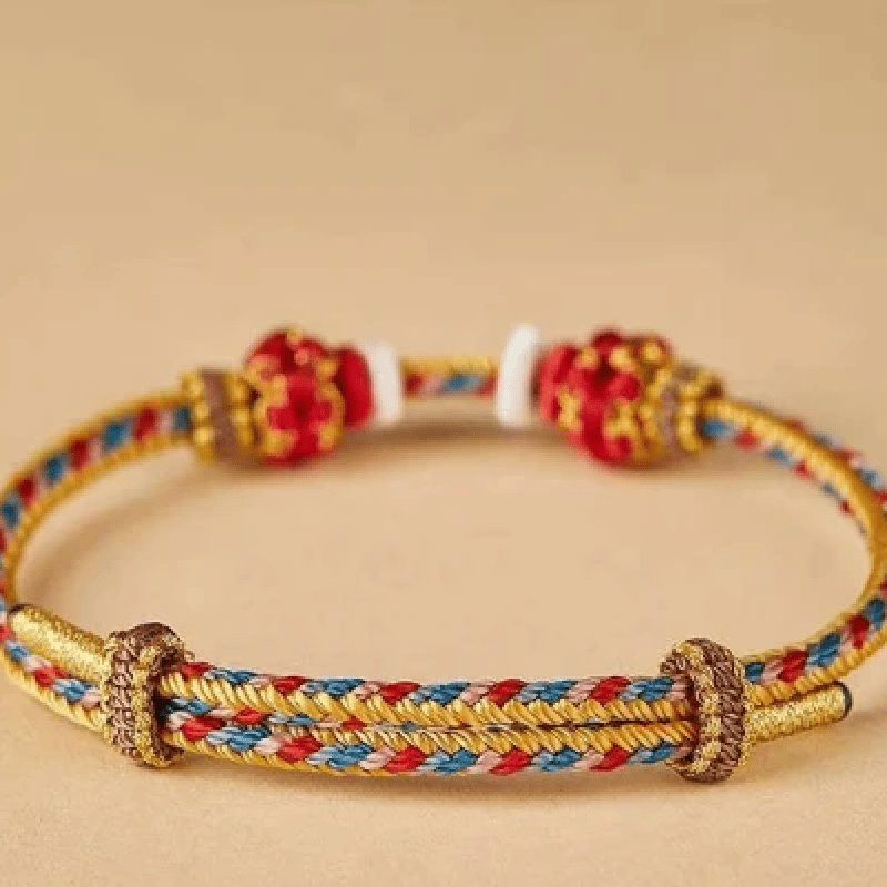 Buddha Stones Protection Colorful String Bagua Chinese Coin Hand-Woven Tibetan Braided Bracelet - image 13