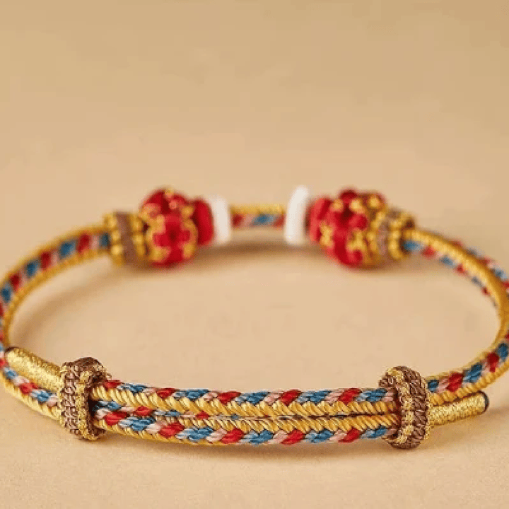 Buddha Stones Protection Colorful String Bagua Chinese Coin Hand-Woven Tibetan Braided Bracelet - image 13