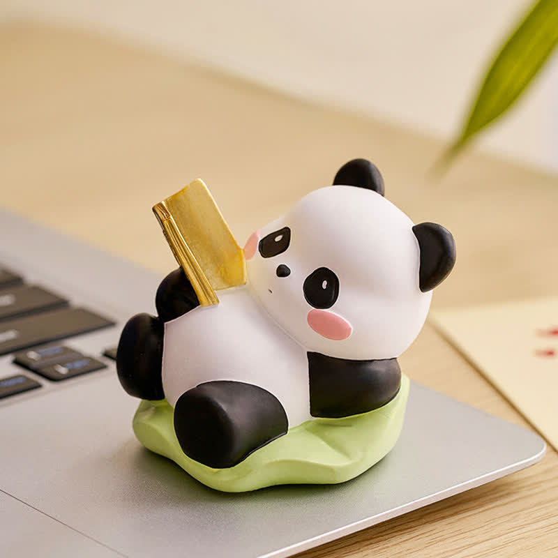 Buddha Stones Resin Lotus Panda Phone Stand Cute Animal Decor - image 11