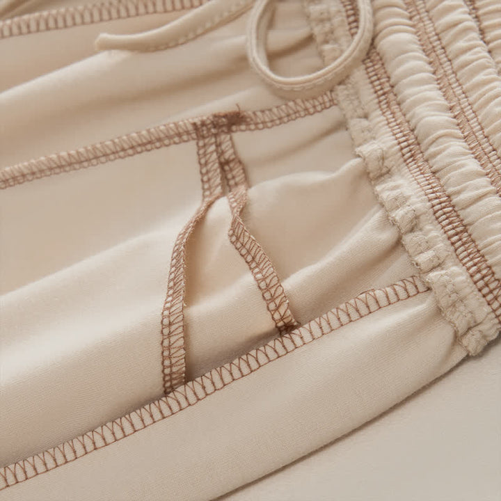 Buddha Stones Summer Casual Minimalist Drawstring Patch Pocket Solid Ankle Pants Women's Straight Leg Pants With Pocket - image 5