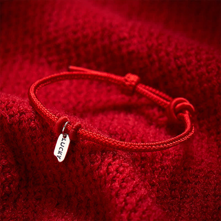 Buddha Stones Handmade Braided Red String LUCKY Charm Adjustable Bracelet - image 2