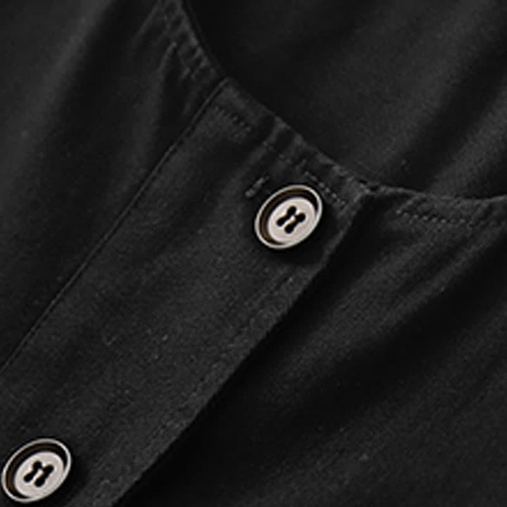 Buddha Stones Summer Casual Vintage Button-Up Drawstring Solid Tank Top Women's Sleeveless Shirts - image 9