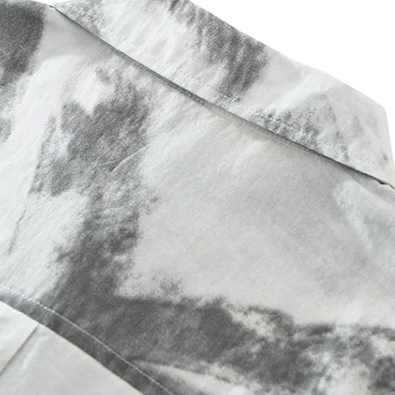Buddha Stones Summer Casual Button-Up Abstract Men's Short Sleeve Shirts With Pocket - image 5