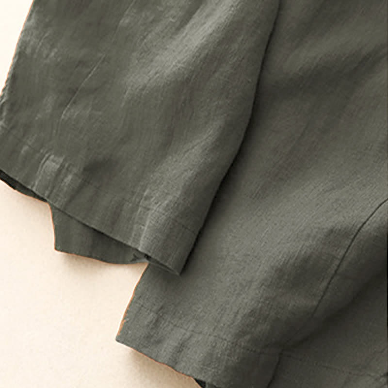 Buddha Stones Summer Casual Minimalist Drawstring Solid Ankle Pants Women's Straight Leg Pants With Pockets - image 7