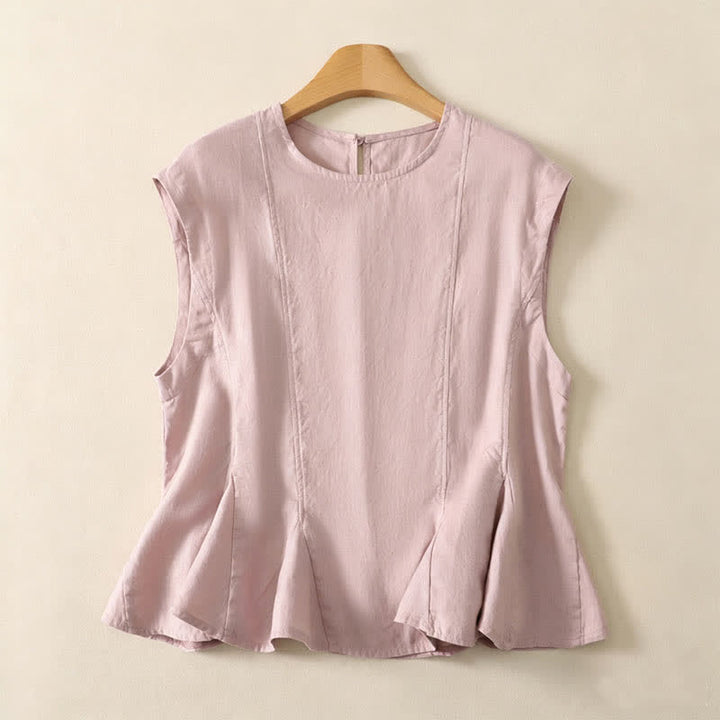 Buddha Stones Summer Casual Elegant Solid Tank Top Women's Sleeveless T-Shirts - LightPink - US8-10, UK/AU12-14, EU40-42 (2XL) - image 4