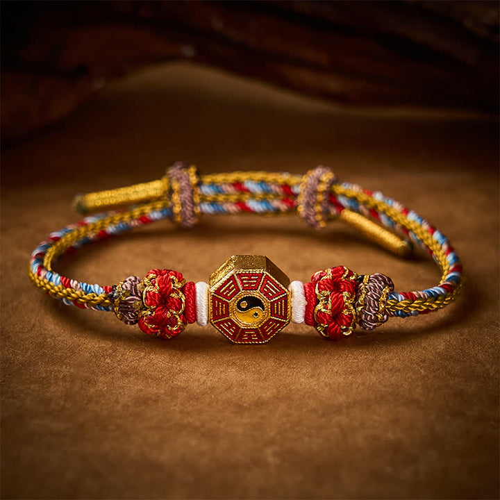 Buddha Stones Protection Colorful String Bagua Chinese Coin Hand-Woven Tibetan Braided Bracelet - image 11