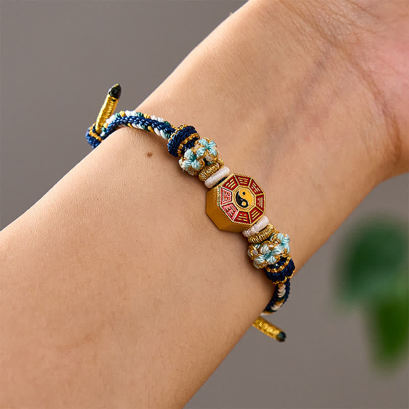 Buddha Stones Protection Colorful String Bagua Chinese Coin Hand-Woven Tibetan Braided Bracelet - image 19