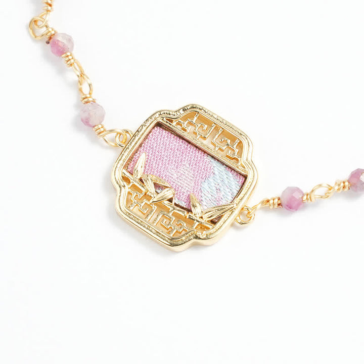 Buddha Stones Pearl Purity Song Brocade Charm Neo Chinese Bracelet - image 3