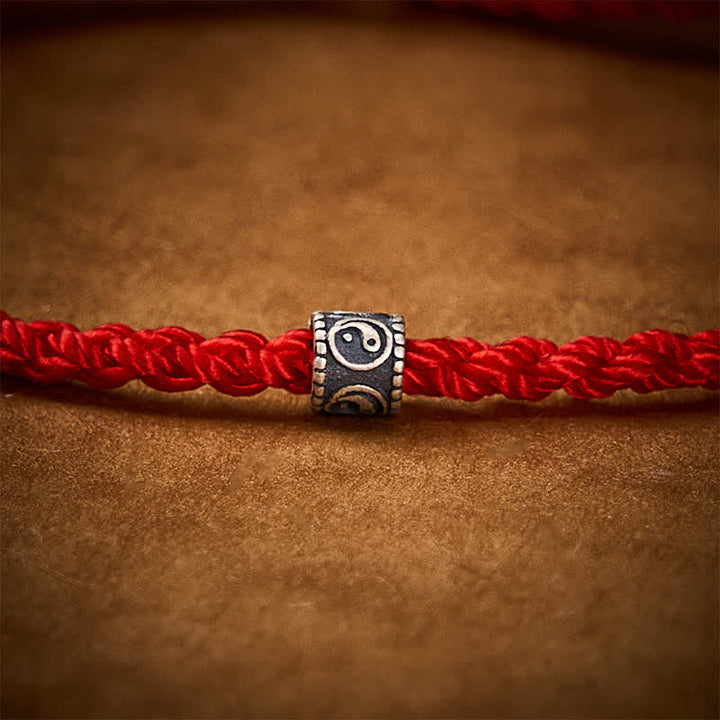 Buddha Stones Black Red String Yin Yang Protection Hand-Woven Minimalist Bracelet - image 10