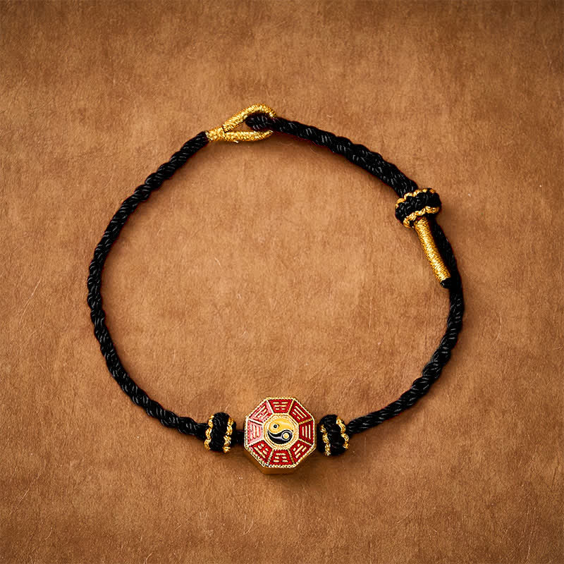 Buddha Stones Braided Red String Bagua Chinese Coin Protection Adjustable Bracelet - image 11