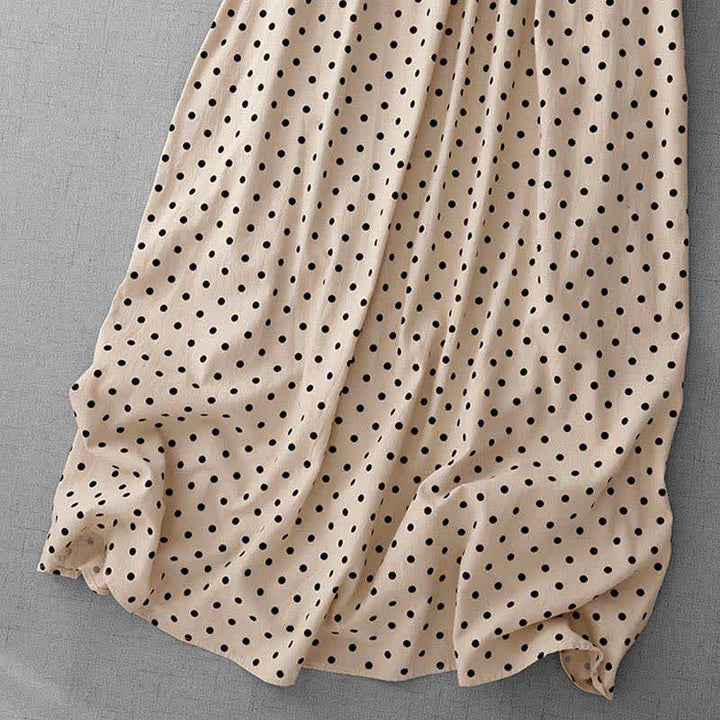 Buddha Stones Summer Vintage Polka Dot Women's Summer Sleeveless Dress - image 3