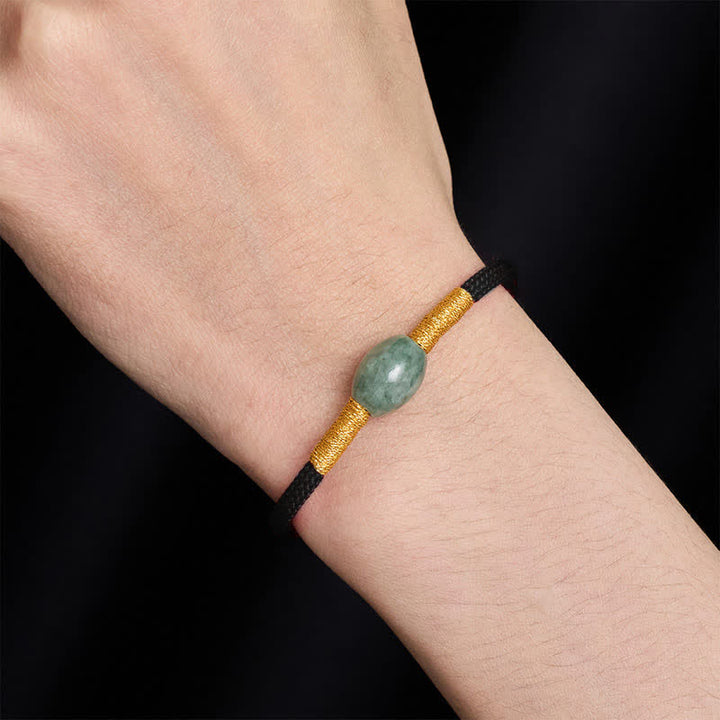 Buddha Stones Jade Bead Red String Protection Bracelet - image 9