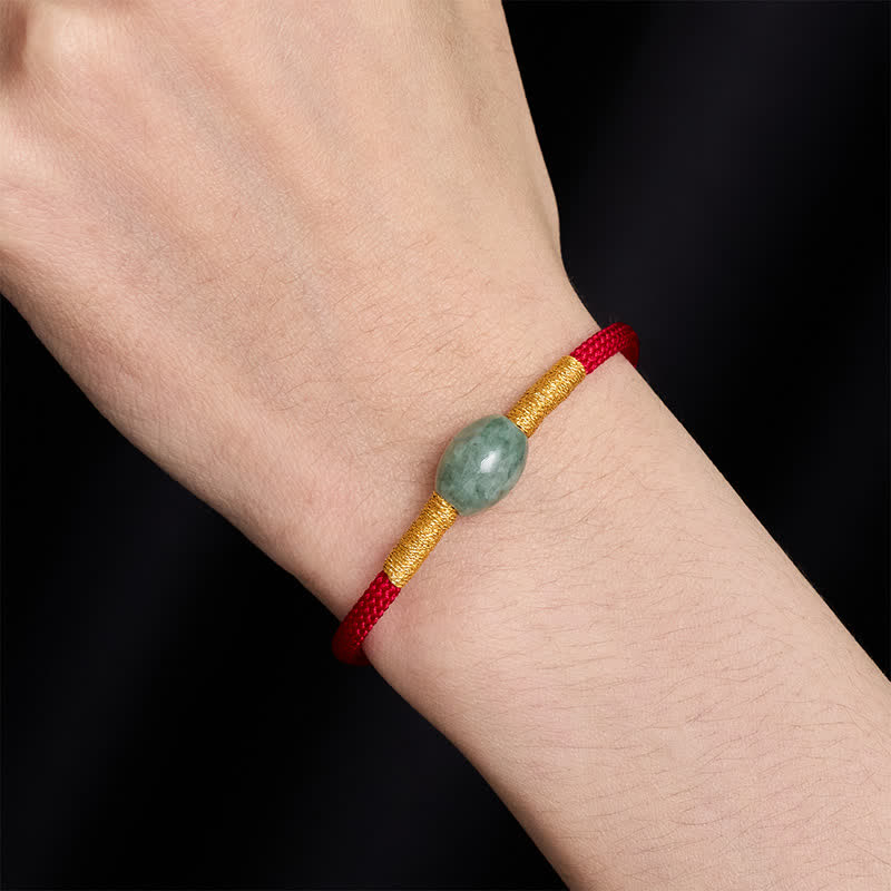 Buddha Stones Jade Bead Red String Protection Bracelet - image 7