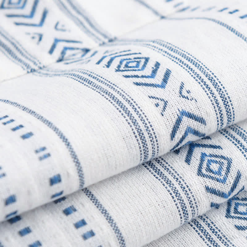 Buddha Stones Summer Casual Classic Button-Up Striped Men's Short Sleeve Shirts With Patch Pocket - image 6
