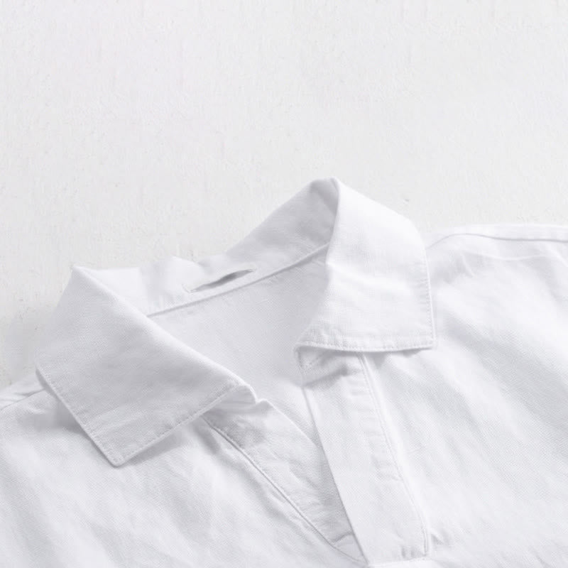 Buddha Stones Summer Casual Minimalist Solid Men's Short Sleeve Shirts - image 11