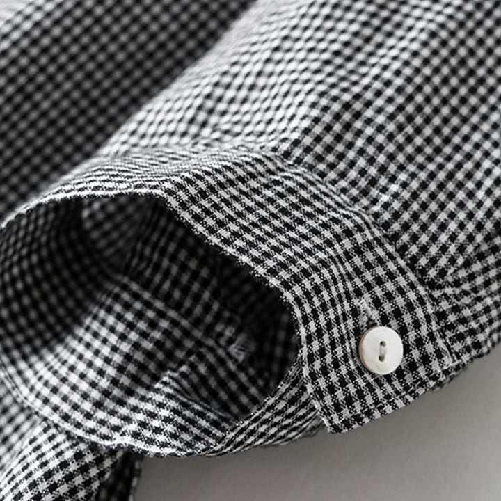 Buddha Stones Summer Casual Vintage Button-Up Plaid Women's Short Sleeve Dresses - image 11