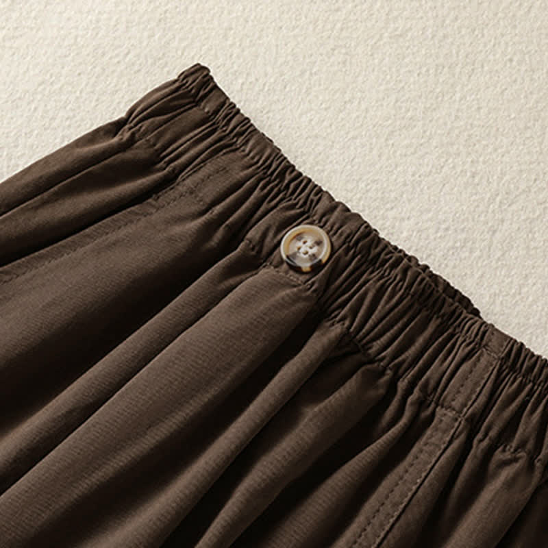 Buddha Stones Summer Casual Minimalist Solid Women's Shorts With Pocket - image 11
