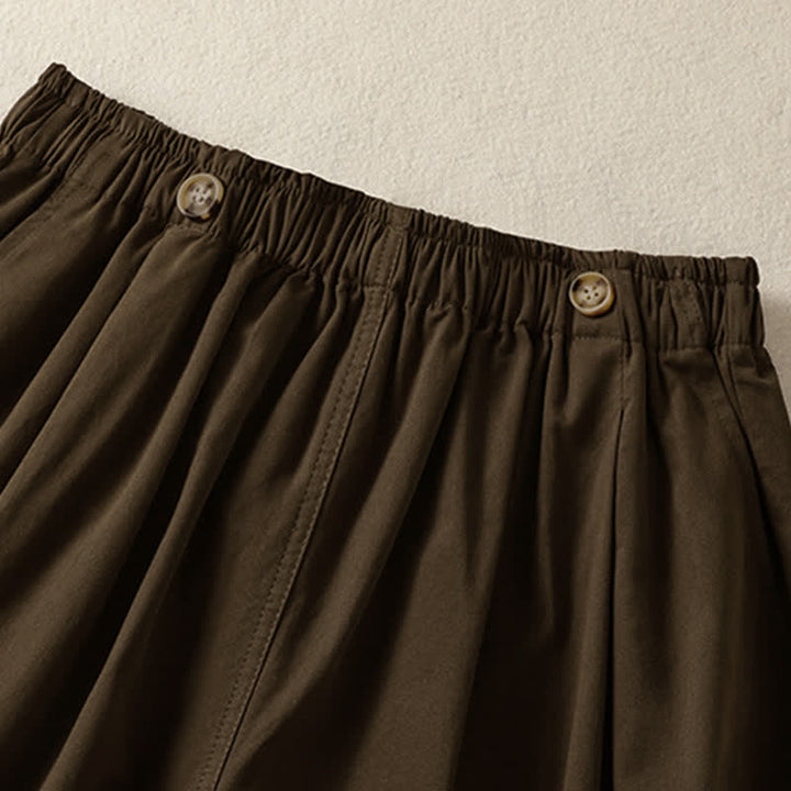 Buddha Stones Summer Casual Minimalist Solid Women's Shorts With Pocket - image 10