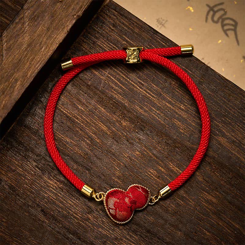 Buddha Stones Red String Song Brocade Gourd Protection Bracelet - image 3