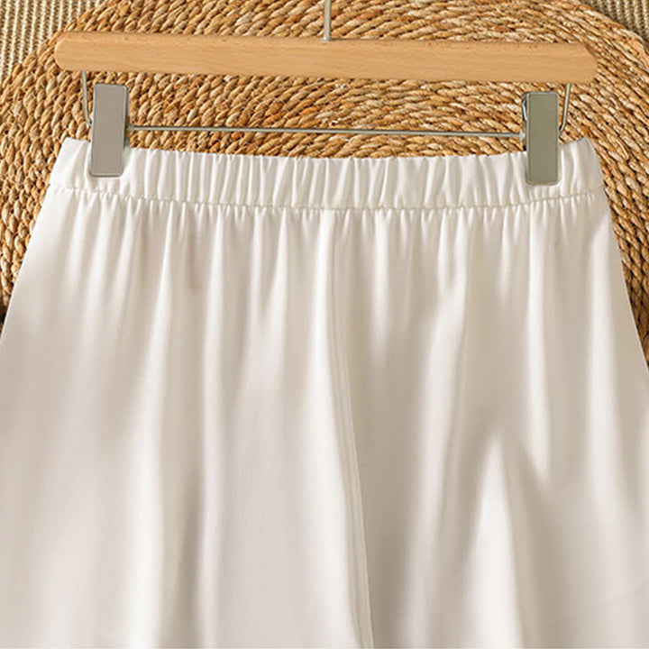 Buddha Stones Summer Casual Minimalist Solid Cropped Pants Women's Harem Pants With Pocket - image 17