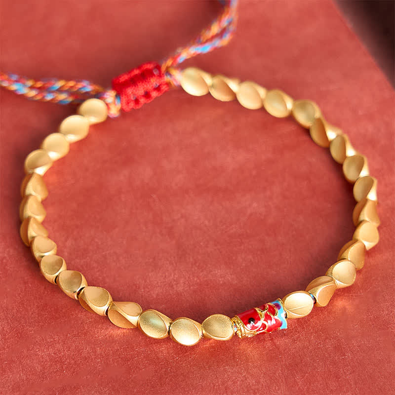 Buddha Stones Copper Koi Fish Success Vintage Ethnic Bracelet - image 7