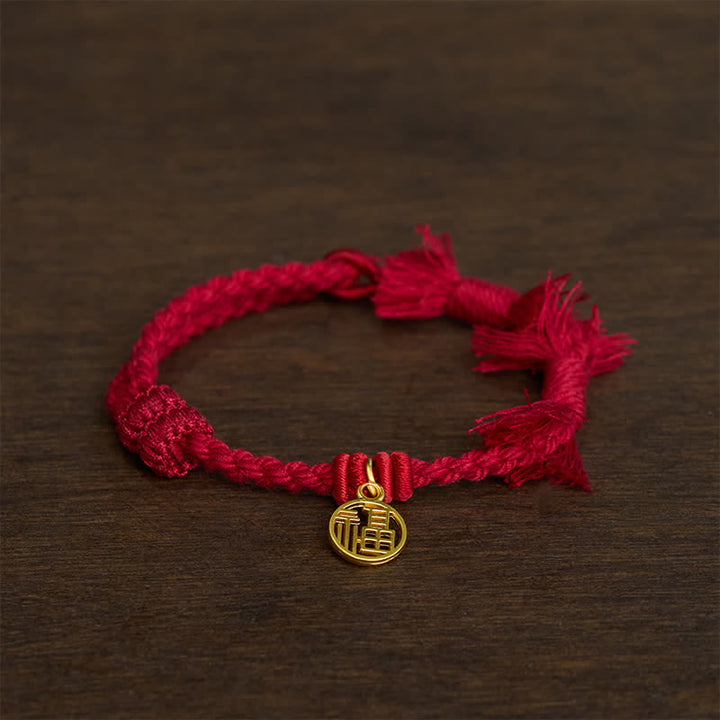 Buddha Stones Copper Lotus Red String New beginning Bracelet - image 7