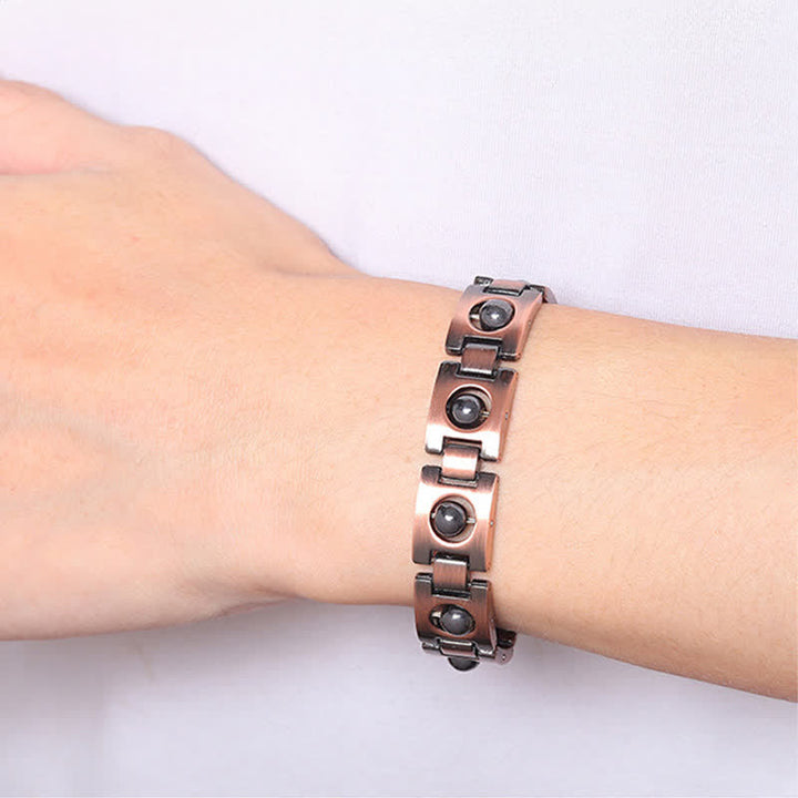 Buddha Stones Copper Plated Magnetic Grounding Vintage Bracelet - image 3