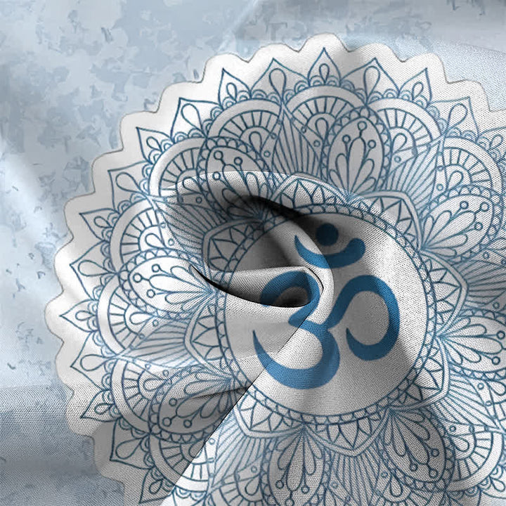 Buddha Stones Om Mandala Pattern Buttons Breathable Men's Short Sleeve Shirt - image 8