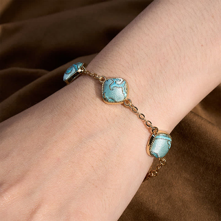 Buddha Stones Copper Song Brocade Square Vintage Elegance Bracelet - image 4