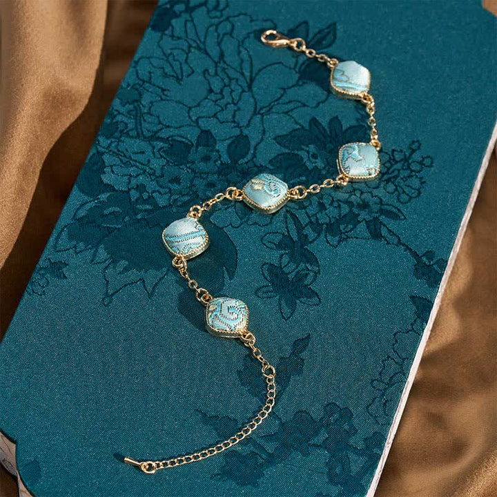 Buddha Stones Copper Song Brocade Square Vintage Elegance Bracelet - image 3