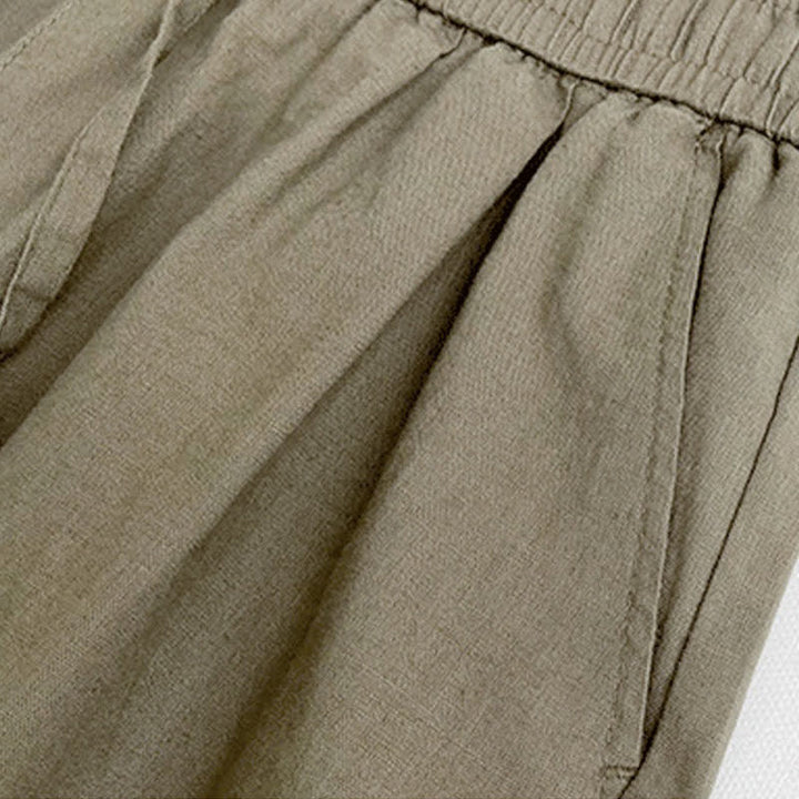 Buddha Stones Summer Casual Vintage Drawstring Solid Men's Harem Pants With Pockets - image 8