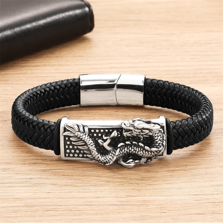 Buddha Stones Hand-Woven Dragon Strength Braided Stainless Steel Bracelet - image 4