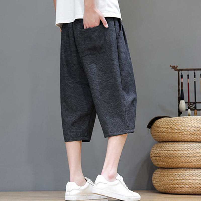 Buddha Stones Summer Casual Boho Drawstring Abstract Men's Shorts With Pocket - image 11