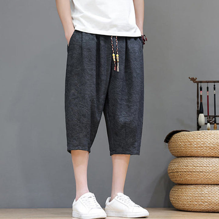 Buddha Stones Summer Casual Boho Drawstring Abstract Men's Shorts With Pocket - image 10