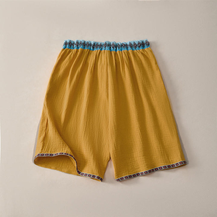 Buddha Stones Summer Boho Casual Drawstring Geometric Bermuda Shorts Men's  With Pockets - image 15