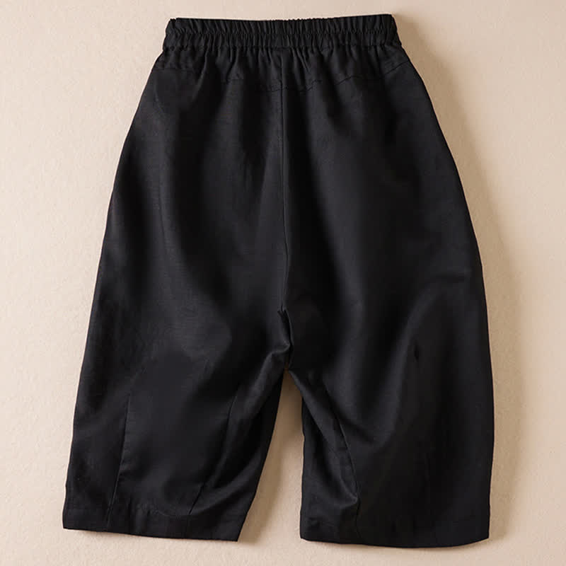 Buddha Stones Summer Casual Minimalist Solid Bermuda Shorts Women's Shorts With Pockets - image 7