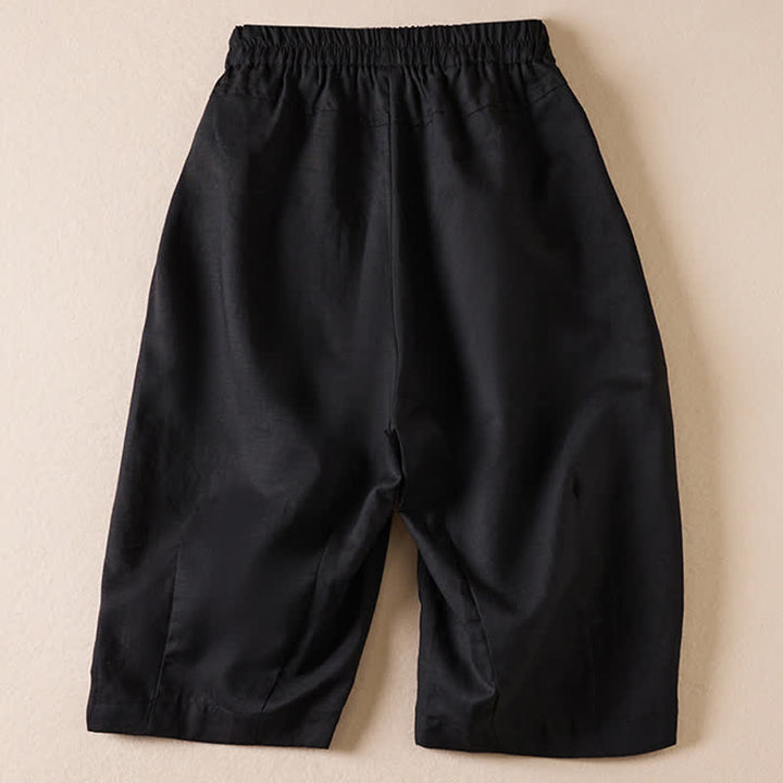 Buddha Stones Summer Casual Minimalist Solid Bermuda Shorts Women's Shorts With Pockets - image 7