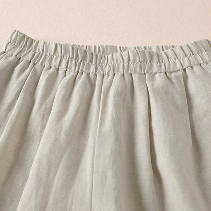 Buddha Stones Summer Casual Minimalist Solid Bermuda Shorts Women's Shorts With Pockets - image 2