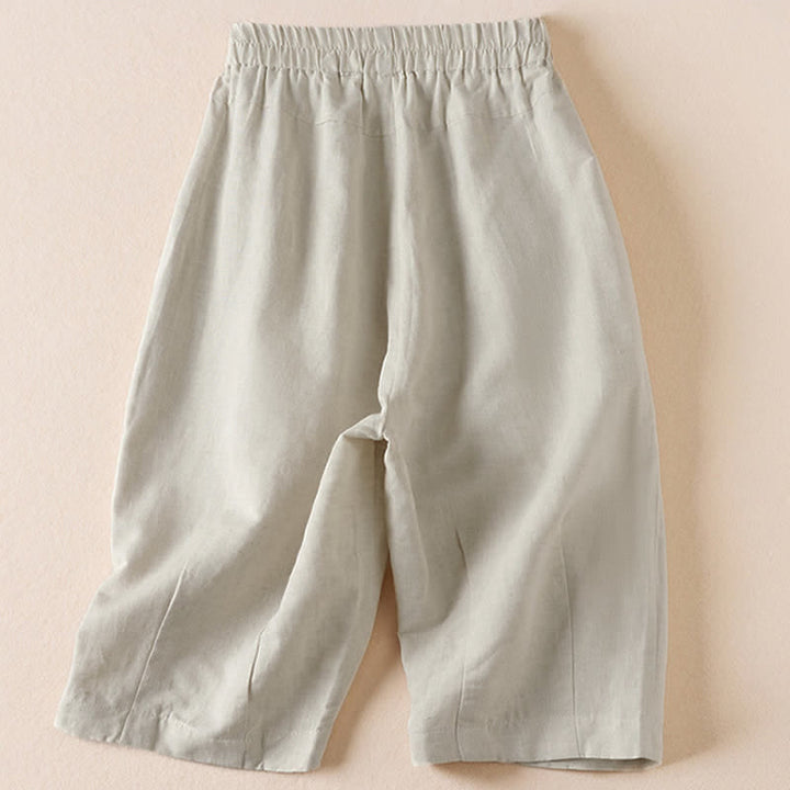 Buddha Stones Summer Casual Minimalist Solid Bermuda Shorts Women's Shorts With Pockets - image 1