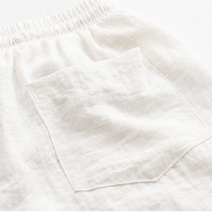 Buddha Stones Summer Casual Minimalist Drawstring Solid Men's Shorts With Pocket - image 10