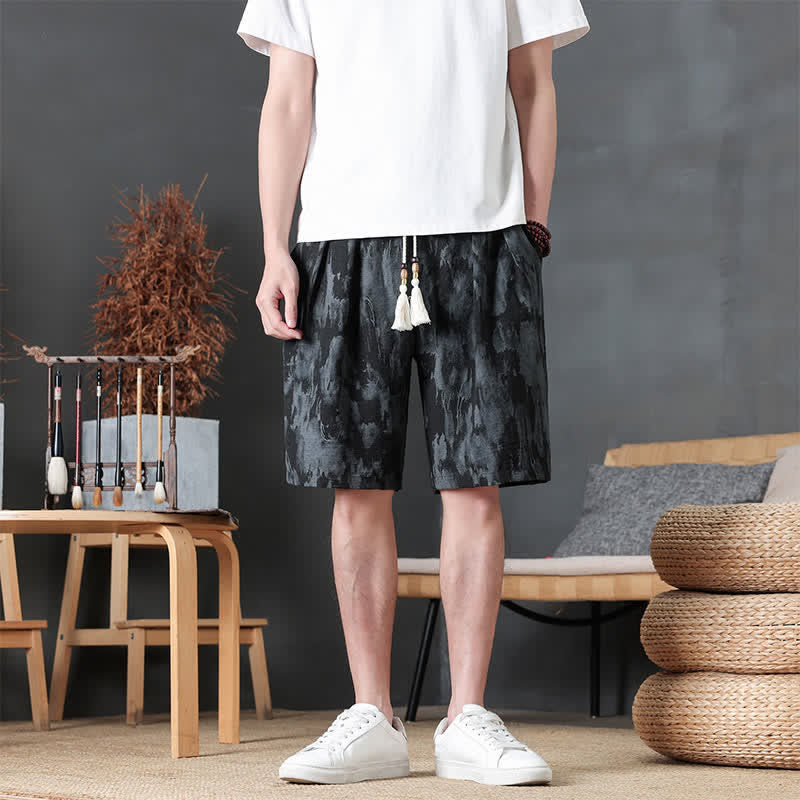 Buddha Stones Summer Casual Minimalist Drawstring Solid Men's Shorts With Pocket - Black - US/UK/AU46, EU56 (5XL) - image 16