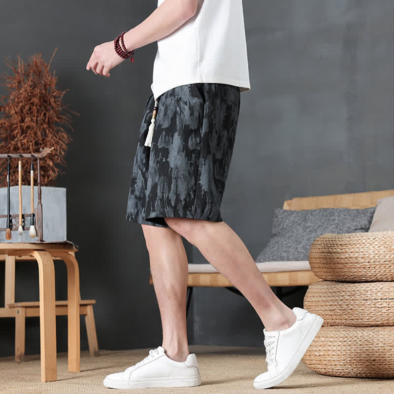 Buddha Stones Summer Casual Minimalist Drawstring Solid Men's Shorts With Pocket - image 18