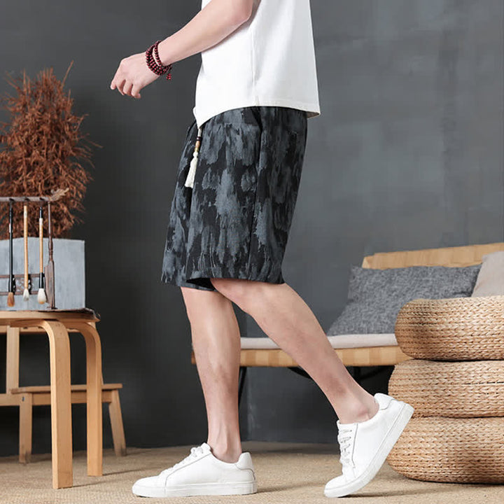 Buddha Stones Summer Casual Minimalist Drawstring Solid Men's Shorts With Pocket - image 18