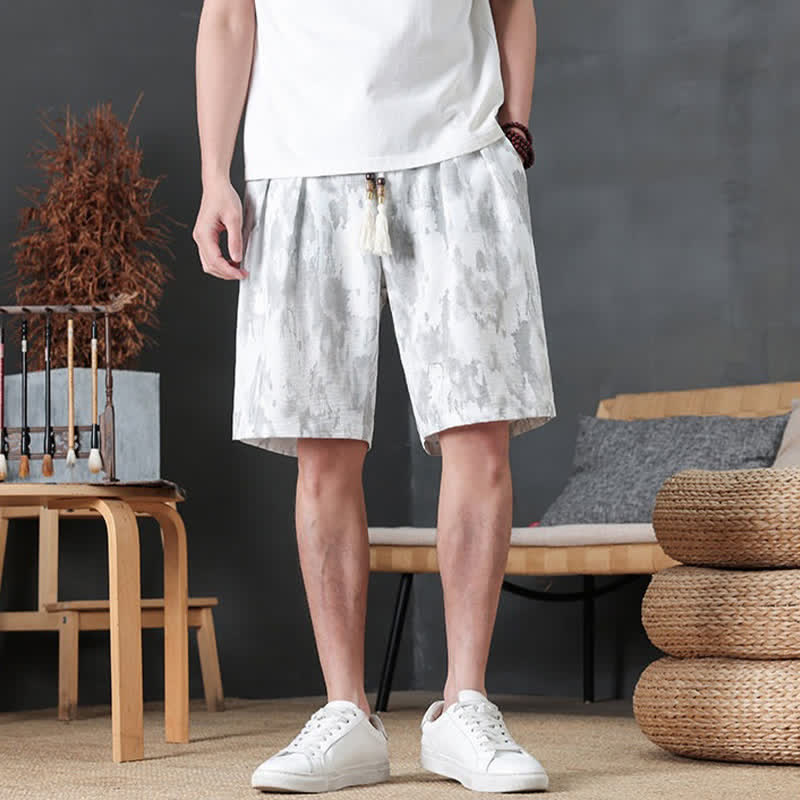 Buddha Stones Summer Casual Minimalist Drawstring Solid Men's Shorts With Pocket - image 25