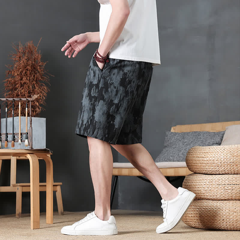 Buddha Stones Summer Casual Minimalist Drawstring Solid Men's Shorts With Pocket - image 22