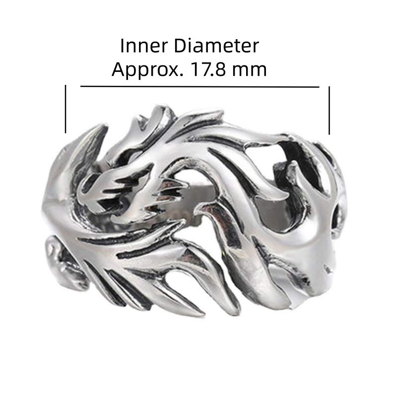 Buddha Stones Dragon Pattern Protection Strength Adjustable Ring - image 2