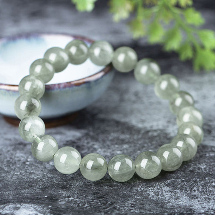 Buddha Stones Natural Green Crystal Blessing Wealth Bracelet - image 1
