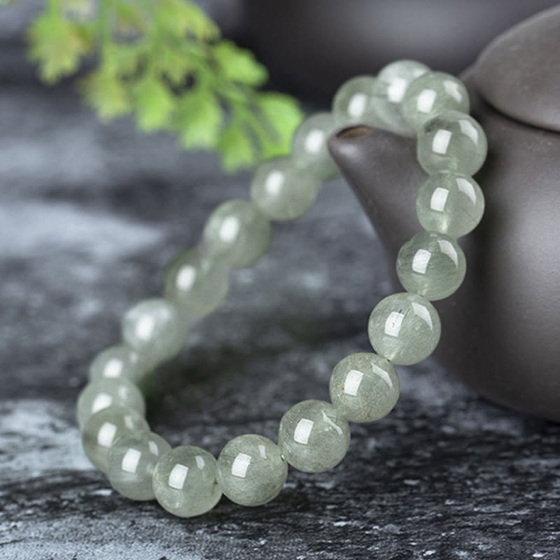 Buddha Stones Natural Green Crystal Blessing Wealth Bracelet - image 3